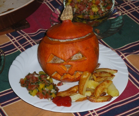 Billede af Halloween middagsmad - klik for at se billedet i fuld størrelse (nyt vindue)